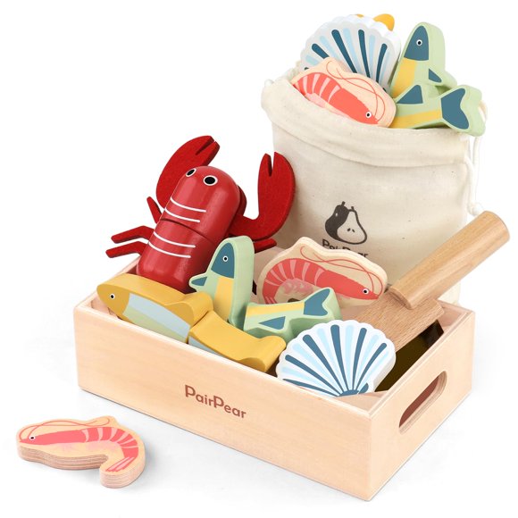 Juego Alimentos Madera PairPear Mariscos U15008