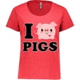 thumbnail image 3 of Inktastic I Love Pigs Women's Plus Size T-Shirt, 3 of 5
