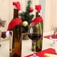 thumbnail image 3 of Juego de 10 mini gorros y bufandas navideñas de Papá Noel para decoración de botellas de vino, 3 of 5
