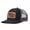 Black and gray, variant on US Flag Cross Leather Patch Embroidered Color Block Trucker Hat Unisex Adjustable Cotton Breathable Fashion Cap for Travel Daily Wear
