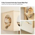 thumbnail image 4 of Estantes de Pared para Gatos FUKUMARU Set de 5 Piezas de Madera con Hamaca Beige, 4 of 8