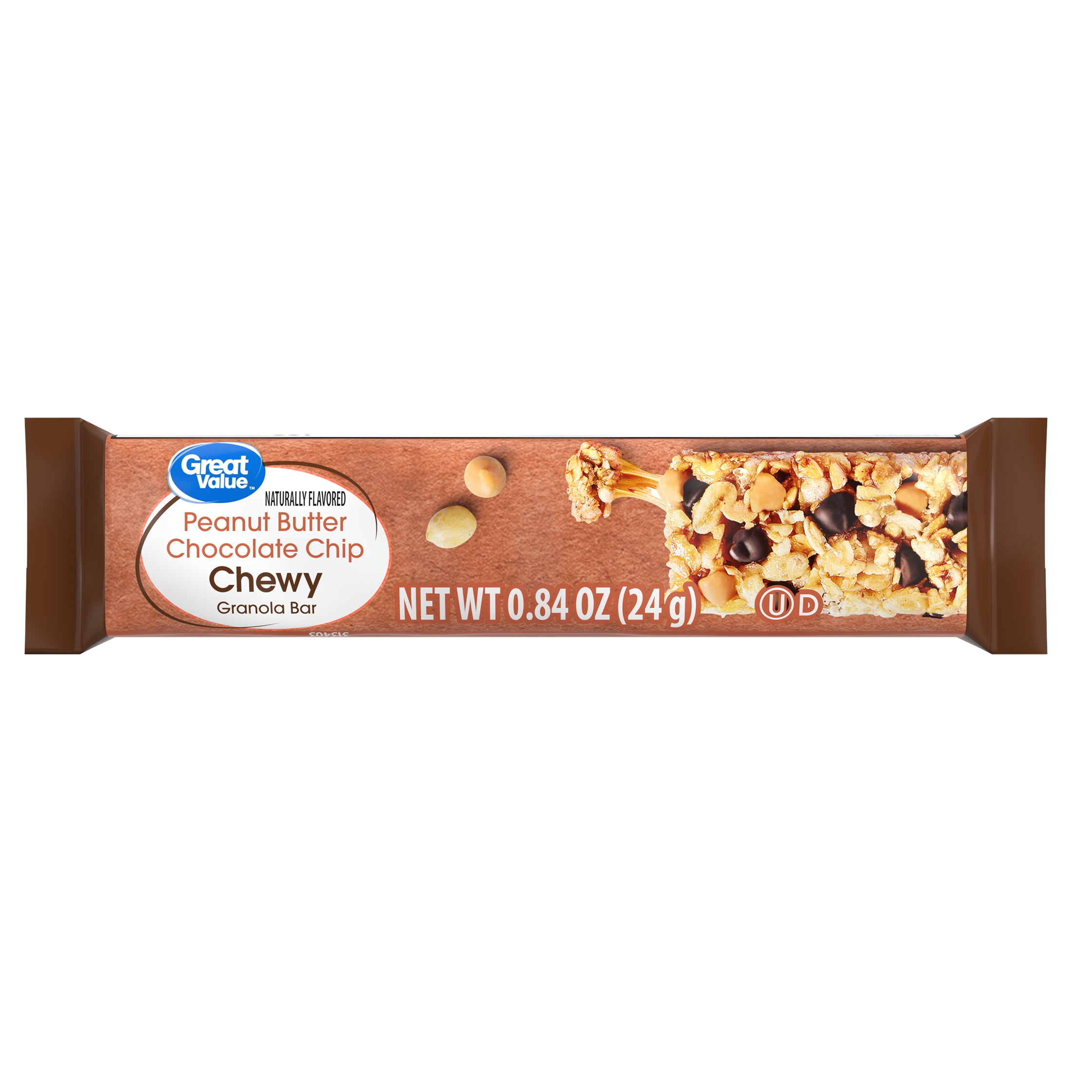 Great Value Chewy Granola Bars Variety Pack, Family Pack, 0.84 oz, 24 Count