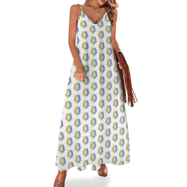 Vestido sin mangas con símbolo antiposesión de arcoíris, ropa de mujer, novedades 2024, vestidos elegantes, ropa de verano para mujer