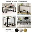 thumbnail image 3 of Henn&Hart 47" Blackened Bronze Metal/Glass Console Table, 3 of 7