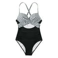 thumbnail image 1 of Maillot de Bain Vintage Deux Pièces Rétro Halter Froncé Taille Haute avec Bas, 1 of 6