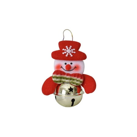 

Linyer Christmas Tree Bell Hanging Xmas Pendant Decorative DIY Ornament Outdoor Farmhouse Front Door Bar Photography Decoration Gold Type 2