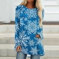 thumbnail image 2 of Tops de Otoño Para Mujer Tops Con Estampado de Navidad Moda Casual Manga Larga Cuello Redondo Blusa Suelta Camisas Odeerbi ODB181457, 2 of 5