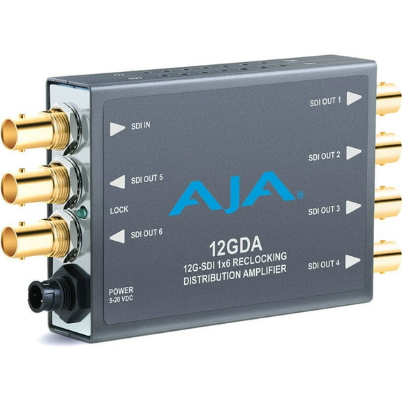 AJA 1x6 12G HD/SD SDI Reclocking Distribution Amplifier
