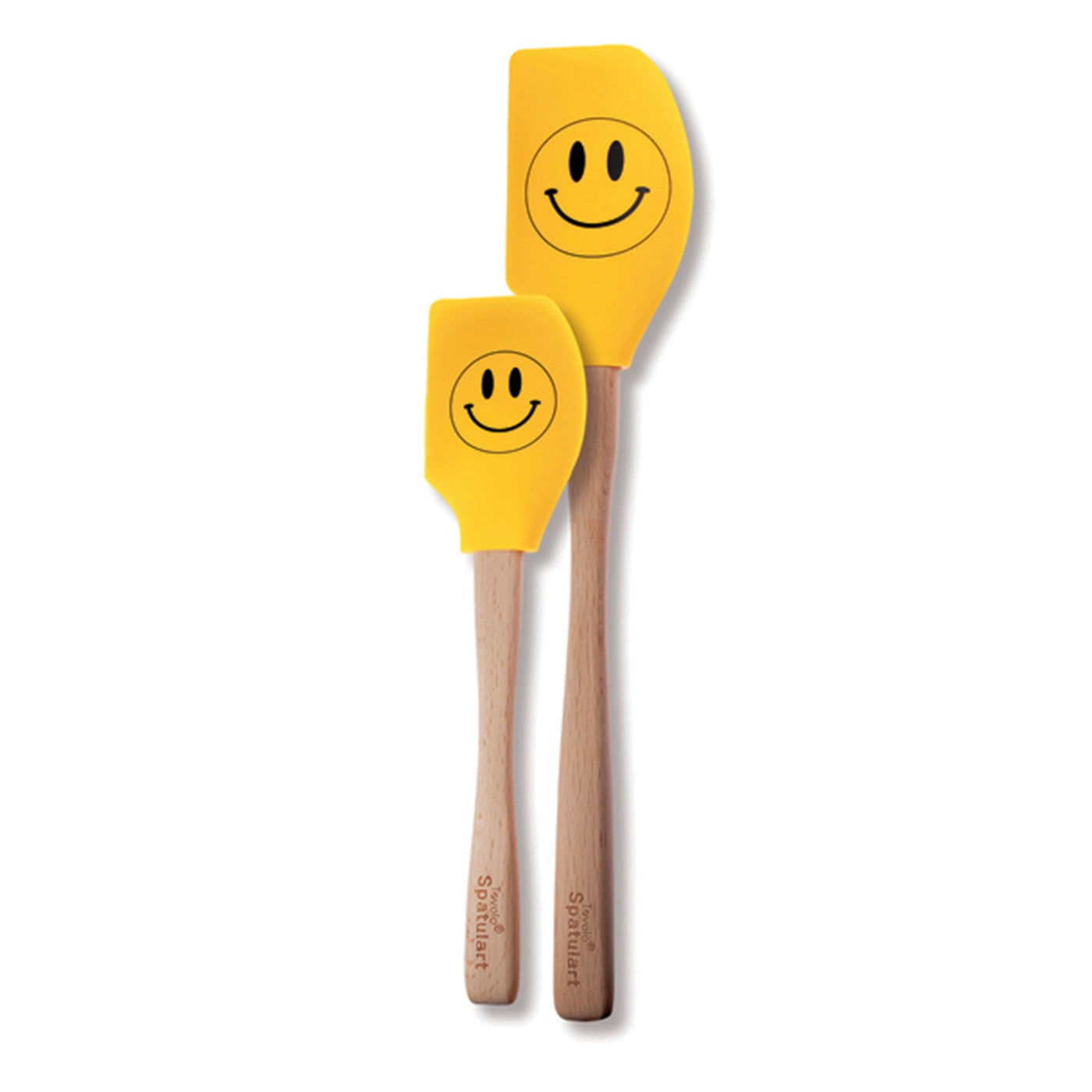 NEW Smiley Face Shaped Bowl Scraper Silicone Spatula Cooking Baking Tool Yellow 