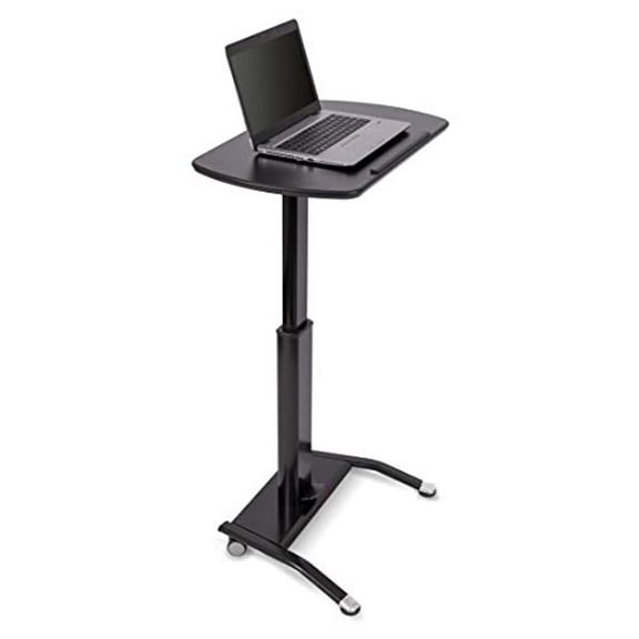 Pneumatic Adjustable-Height Lectern, Black