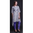 thumbnail image 3 of Bimba Hauts Imprimés Tie-Dye Animaux Violets pour Femmes Kurti Asymétrique Robe d'Été pour Filles XSmall, 3 of 6