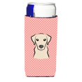 thumbnail image 1 of Aisladores para bebidas Caroline's Treasures Checkerboard Pink Yellow Labrador Ultra BB1222MUK, 1 of 1