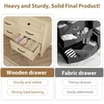 thumbnail image 4 of Commode 6 Tiroirs pour Chambre, Commode à Tiroirs de 47 Po de Large avec Rangement Autoportante, Coffre de Rangement en Bois pour Garde-Robe pour Salon, Chambre, Entrée, Chêne Naturel, 4 of 7