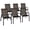 Brown, variant on Biotree Set of 6 Outdoor PE Wicker Stackable Chairs with Sturdy Steel Frame for Garden Backyard and Patio Dining, Brown