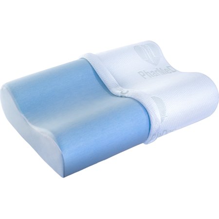 PharMeDoc Cooling Foam Contour Pillow - Breathable Foam with Removable Case - Firm and ...