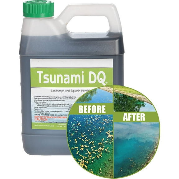 Tsunami DQ 1 Qt. Liquid 2 to 8 Qt./Acre Coverage Area Pond Weed Control 00137