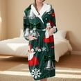thumbnail image 2 of Peignoirs pour Femmes Peignoir Long Chaud Tendance à Manches Longues d'Hiver Pyjama Robe de Nuit, 2 of 5