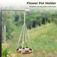 thumbnail image 2 of Soportes para Plantas Colgantes de 2 Pzas, Perchas para Plantas de Macramé con Bandeja de Madera, Estantes para Macetas Colgantes de Algodón, Soportes para Exhibición de Plantas para Sala de Estar, Dormitorio, Cocina, 2 of 7