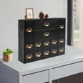 thumbnail image 2 of ToppiJoy Vintage Free Standing Apothecary Cabinet Dressers Label Holder Wooden 14 Drawers Organizer(Black), 2 of 22