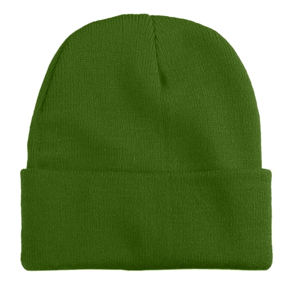 Men's Autumn Winter Outdoor Pull-On Knit Hat - Acrylic Stretch Turn-Up Edge Design, Ear Coverage Warm Windproof, Versatile for Cycling Hiking,Size:One Size