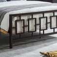 thumbnail image 3 of Noble House Krystin Modern King-Size Iron Bed Frame, Hammered Copper, 3 of 12