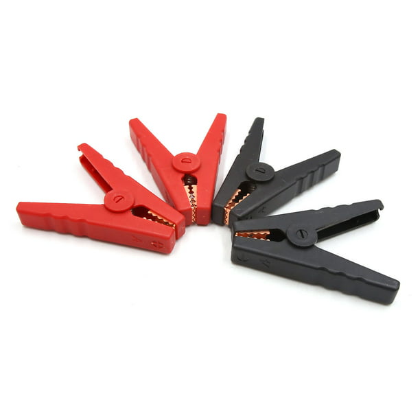 comfortabel Inzet Schoolonderwijs Unique Bargains 4Pcs Red Black Electrical Battery Insulated Test Clamps  Alligator Clips for Car - Walmart.com
