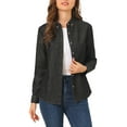 thumbnail image 6 of Allegra K Women's Solid Shirts Long Sleeve Button Down Denim Shirt, 6 of 7