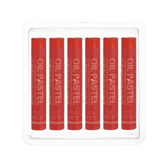 Uxcell Vermilion Oil Pastels, 6Pcs Soft Oil Crayons Creamy Pastels Stick Art Supplies for Art Painting Drawing Blending Graffiti for Drawing Beginners Artists