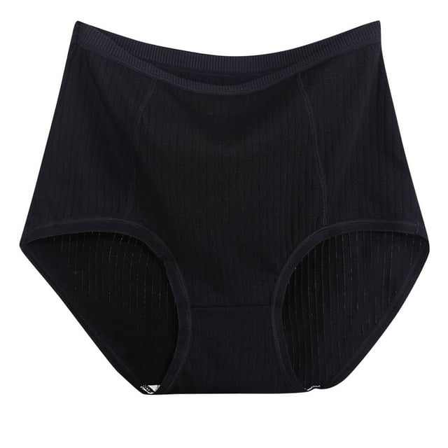 AherBiu Plus Size Underwear for Women Stretch No Show Seamless Ladies Panties Breathable Ribbed Briefs