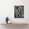 thumbnail image 2 of Dancing in a Flower Field Modern Tribal Linocut Unframed Wall Art Print Poster Home Decor Premium, 2 of 5