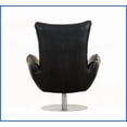 thumbnail image 6 of Global United 22" Modern Top Grain Italian Leather Lounge Chair - Stainless Steel Chrome Base for Living Room, 6 of 10