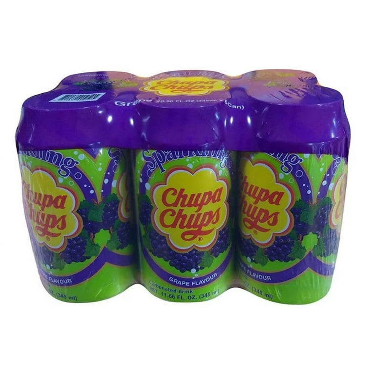 Namyang Chupa Chups Sparkling Soda Variety Flavor (Strawberry Cream, Melon  Cream, Grape, Orange), 11.66 Fl oz