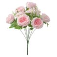 thumbnail image 4 of Artes Bouquet de Peonía Artificial Flower Bunch Bouquet Ramo Wedding Living Room Table home and garden Rosado Soledad Ramos de peonía de seda artificial, 4 of 9