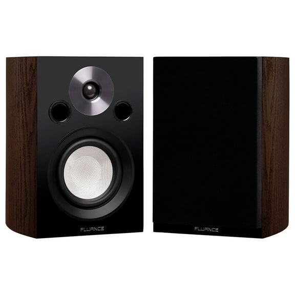 Fluance Reference High Performance 2-Way Bookshelf and Surround Sound Speakers for 2-Channel Stereo Listening or Home Theater System - Walnut/Pair (XL8SW)