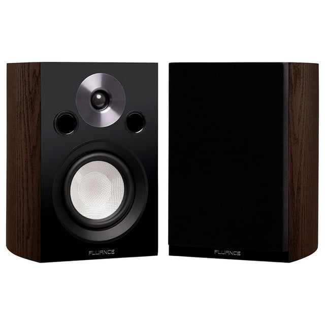 Fluance Reference High Performance 2-Way Bookshelf and Surround Sound Speakers for 2-Channel Stereo Listening or Home Theater System - Walnut/Pair (XL8SW)