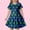 Blue and Green, variant on Girls Dress Size 8-9Y Kids Polka Dot Print Slim Fit Short Sleeve Casual Dress Girl Dresses