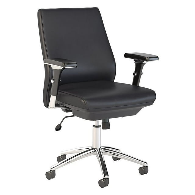 Bush Business Furniture Studio C Mid Back Leather Executive Office Chair
