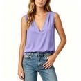 thumbnail image 3 of WRFWUL Womens Cotton Linen Tank Tops Deep V Neck Sleeveless Pleated Vest Loose Fit Solid Summer Casual Tank Shirts, 3 of 7