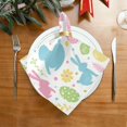 thumbnail image 2 of Coolnut Happy Easter Day Cloth Napkins Set of 1,Reusable Washable Polyester Dinner Table Napkins for Family,Kitchen,Dining,Party Decor, 2 of 7