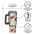 thumbnail image 4 of Christmas 40oz Tumbler– Stainless Steel Insulated Tumbler with Handle and Straw, Large Capacity Travel Cup for Hot & Cold Drinks, 4 of 7