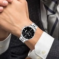 thumbnail image 1 of Reloj de cuarzo de moda para hombre, diseño calado, caja de aleación, correa de cuero, reloj de pulsera informal de negocios, reloj de aleación., 1 of 6
