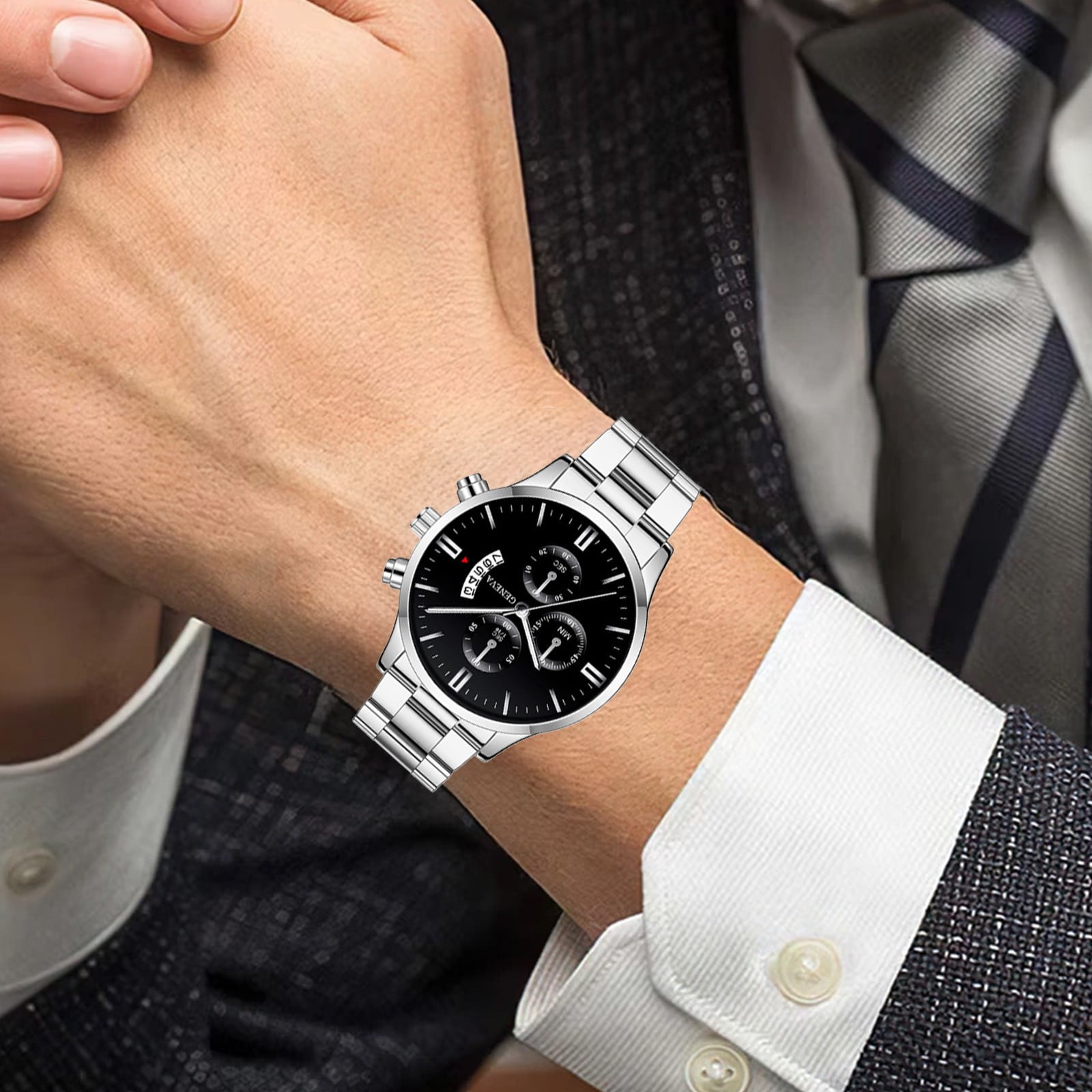 Men Watch Fashion Sport Men's Wristwatch Waterproof Luminous Leather Date Quartz Watches Man Clock