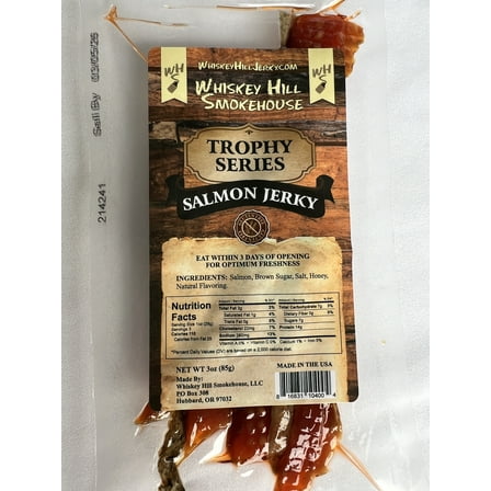 Whiskey Hill Smokehouse - Trophy Series - SALMON JERKY - Gluten Free (3oz)