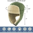 thumbnail image 6 of Muryobao Winter Hat Cold Weather Trapper Hat Outdoor Warm Windproof Ski Cap with Ear Flap Trooper Hunting Hats for Men Women Green, 6 of 7