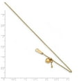 thumbnail image 2 of 14k Gold Heart and Key Anklet - 1.4 Grams - 10 Inch, 2 of 2