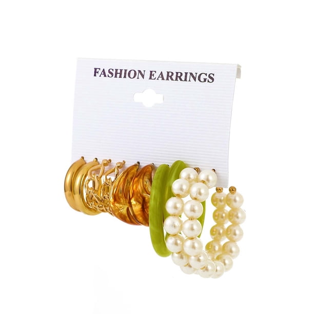 Pendientes geométricos de Metal exagerados pendientes de personalidad de moda conjunto de pendientes de perlas de mariposa regalo de mujer Wmkox8yi sjalhkljlk241
