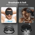 thumbnail image 2 of Breathable Sleep Mask, 3D Eye Mak Sleep for Side Sleepers Women Men, Light Blocking Sleeping Mask with Adjustable Strap, Soft Lightweight Eye Cover for Travel, Night Work, Nap, Office - Blue, 2 of 7