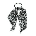thumbnail image 4 of Unique Bargains 1 Pc Leopard Triangle Ribbon Hair Elastic Band Black, 4 of 5