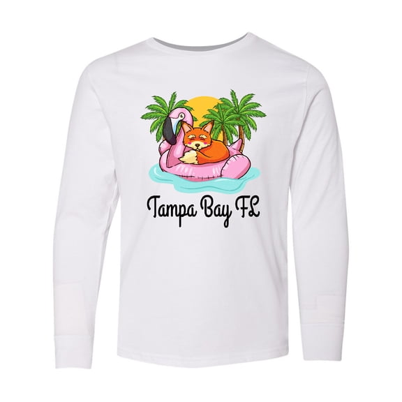 Inktastic Tampa Bay Florida Flamingo Long Sleeve Youth T-Shirt