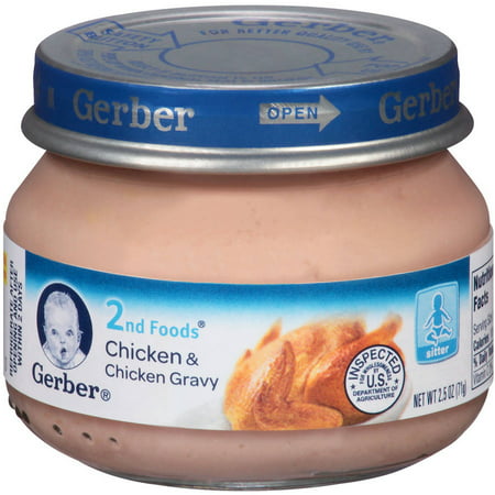 Gerber 2nd Foods Chicken & Chicken Gravy Baby Food, 2.5 oz - Walmart.com